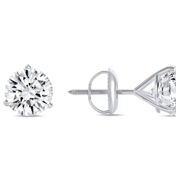 3.50ctw round lab created diamond stud earrings